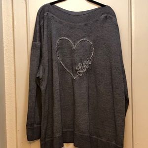 NWT Size 26/28 Lane Bryant Boatneck Sweatshirt